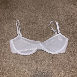 Lounge underwear White bold mesh bra